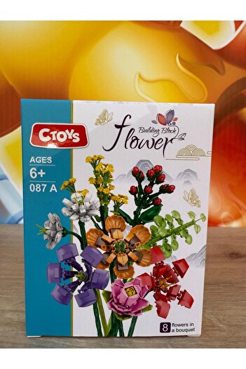 scntoys Decorative Flower Building Set Lego - Collectible Puzzle Block Flower Building Set Single Surprise Flower