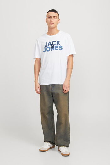 Jack & Jones T-Shirt Logo Rundhals-T-Shirt