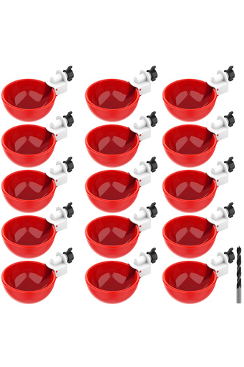 Choice 15pcs Automatic Chicken Duck Drinking Cup Drinker 5-20Pcs Chicken Feeder Plastic Poultry Farm Water