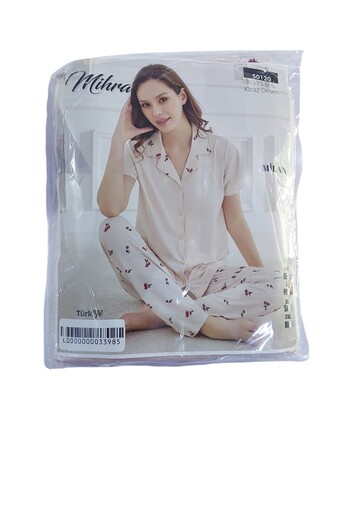 Mihra Milan Short Sleeve Button down Pajama Set
