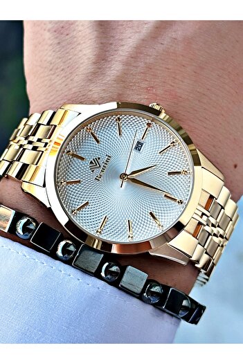 Bentini Men's Wristwatch with Calendar – Steel Case and Cord 3 Atm Waterproof, 2 Years Warranty, Gift Bracelet