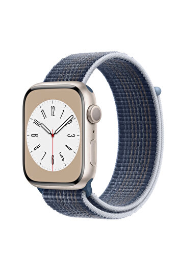 THD Curea Textila Sport Loop Pentru Apple Watch 45 Mm Seria 8, Marime Universala, Albastru Storm