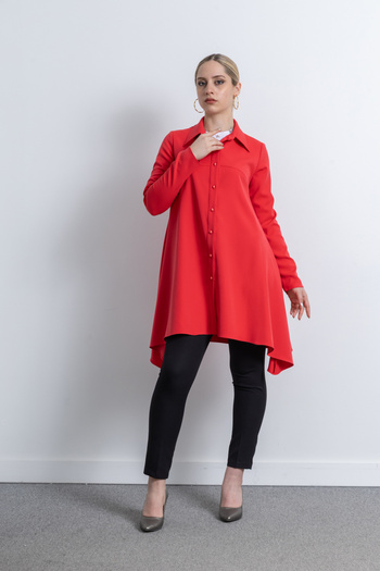 TUĞBA ERGÜL Women's Crepe Fabric Tunic 1230