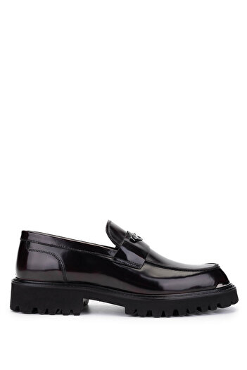 Tamer Tanca Men's Genuine Leather Claret Red Loafer Shoes