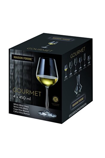 MAISON FORINE Set of 4 white wine glasses 450ml, Gourmet