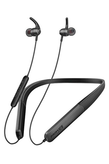 Promate Wireless Neckband Earphones with Multi-Point Pairing, Omni-Directional Mic, 200-hour Playtim