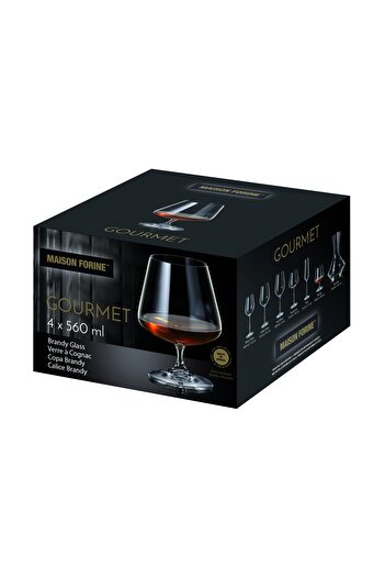 MAISON FORINE Set of 4 brandy glasses 560ml, Gourmet
