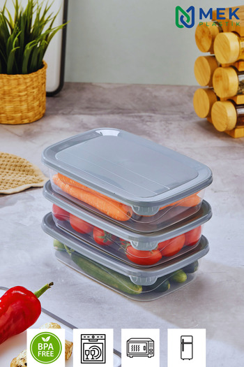 Mek life 1100'Ml Box 3-Piece Storage Container