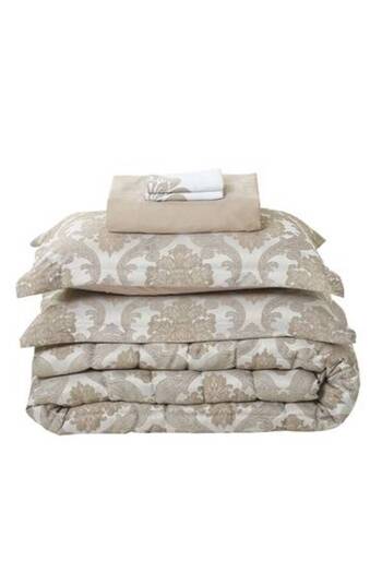 Pearrlla Valentini Jacquard Luxury Bedspread 8 Pieces King Size with Stitched Filling 260 x 240 cm for Two People