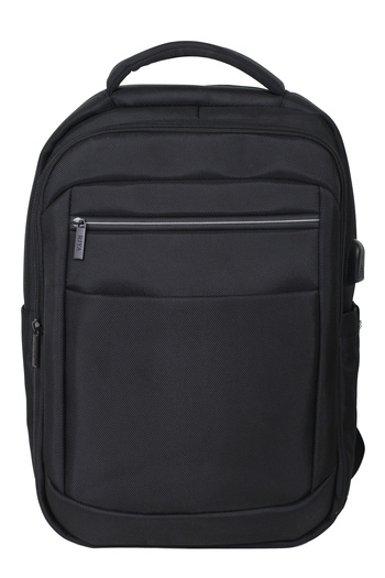 RIYA Laptop Backpack with USB Port - Waterproof Travel School Bag for Men Women - Black Unisex