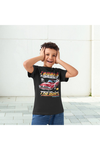 Juniors Graphic Print T-Shirt with Crew Neck and Short Sleeves