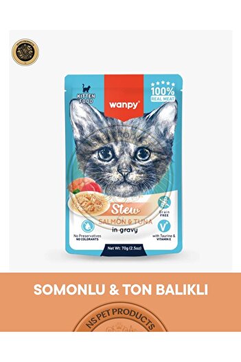 Wanpy Pouch 4lü Avantaj Paketi Yavru Yaş Kedi Maması 4x70gr