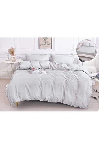 CHIRASO CHIRASO bedding set, Thin Damask, Fitted Sheet 180x200+30cm, Duvet Sheet and 2 Pillowcases