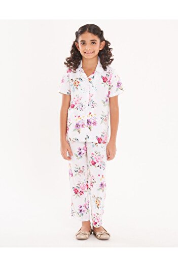 Nayomi Dream White Viscose Pajama Set