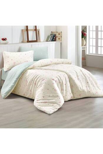 Pazar Home Bedding Bazaar Home Manarola Floral 4-Piece Queen Size Quilted Bedspread 180 x 225 cm
