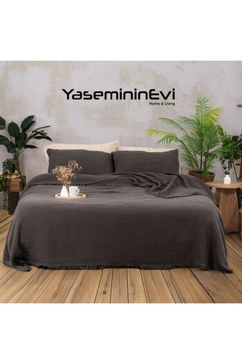YASEMİNİNEVİ 4-Layer Multi Muslin Bedding Cover Pique (200 X 240cm)
