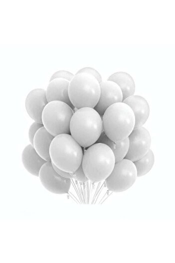 Kindi Kids Set 100 baloane latex, kindi, 25 cm, alb
