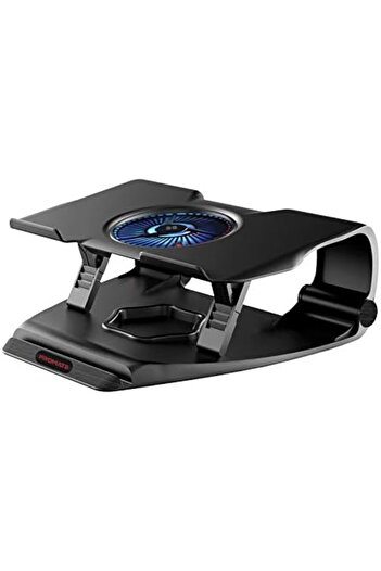 Promate Promate Adjustable Laptop Cooling Pad, Foldable Silent Cooler Fan Stand with Large Illuminated LED L