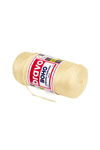 Bravo Νήματα μακραμέ από πολυεστέρα Boho 2 mm 200 gr 230 μέτρα Νο: 4 (Κωδικός χρώματος: 28)