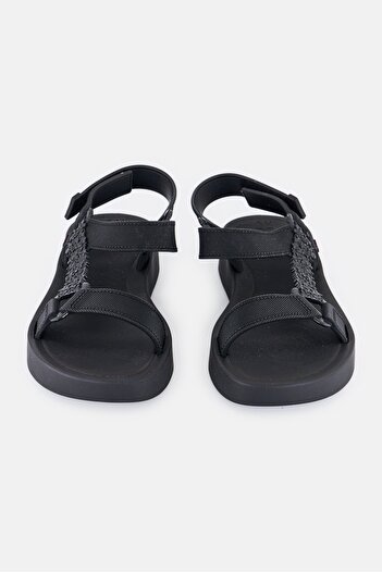 ZAXY Women Velcro Closure Sandal, Black