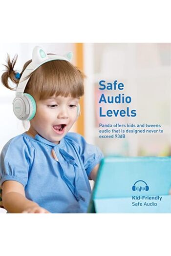 Promate Promate Kids Wireless Headset, On-Ear Bluetooth Foldable Headphones with 93dB Safe Volume Limit, LED
