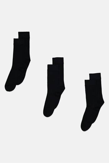 English Laundry Men 3 Pairs Plain Terry Socks, Navy