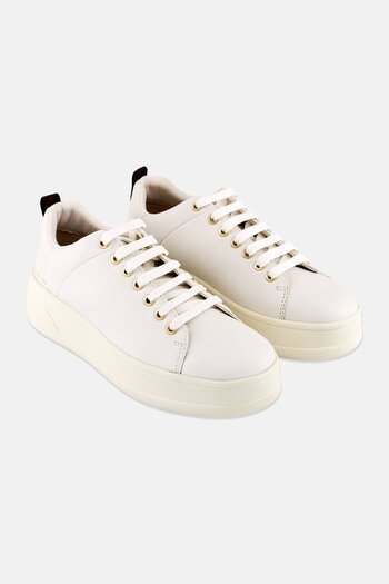 Geox Women Lace Up Casual Shoes, White