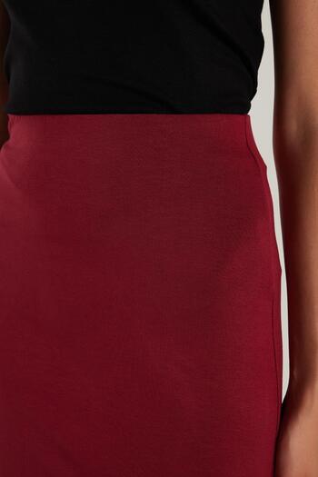Tudors Women's Standard Fit Modal Fabric Burgundy Maxi Length Skirt