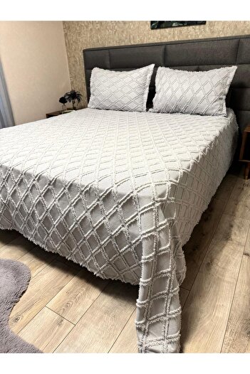BERRY Concept Nordic Bedspread Double 250/255 cm Gray-Baklav
