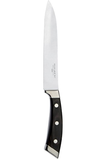 BUGATTI | Ergo Pakka Roast Knife, Kitchen Knife in Stainless Steel and Wood, Precise and Efficient S