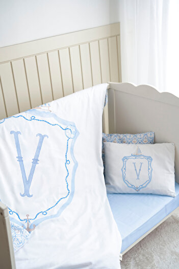 NOU Letter Series Letter V Park Bedding Duvet Cover Set (80 X120) - Noble Serie - Blue