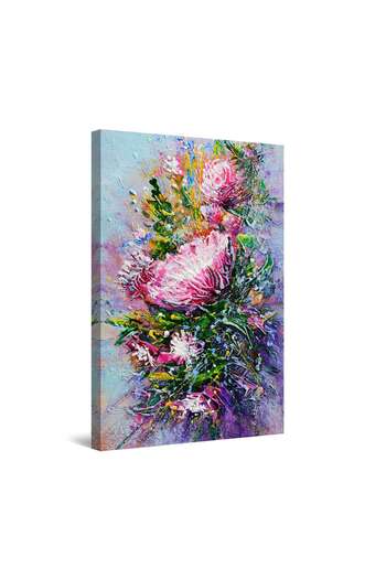 startonight DualView Startonight Pink Flowers Painting, 80 cm x 120 cm