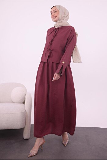 TRENDTESETTÜR Women's Bordo Jacketed Dress Suit t 9194