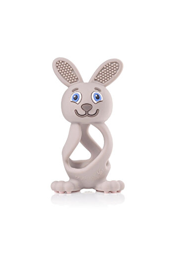 Brush-Baby Bobbie Bunny Teether 3D Cappuccino 0-3 Years