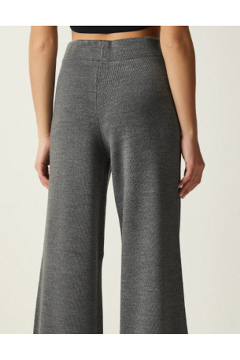 STF MODA Women's Anthracite Broad Leg Knitwear Pants