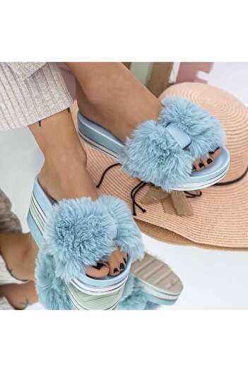 mei Women's Slippers WS213 Blue (L60) Mei
