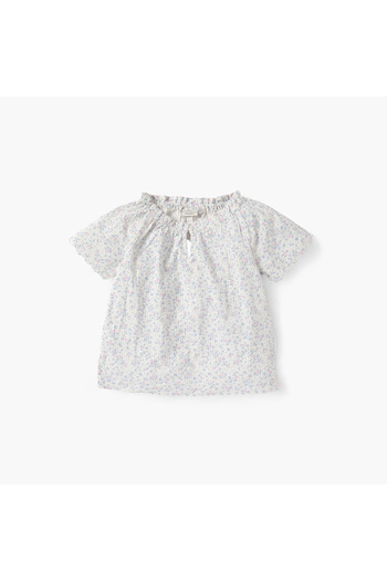 Juniors Floral Print Short Sleeve Top And Elasticated Pyjama Set