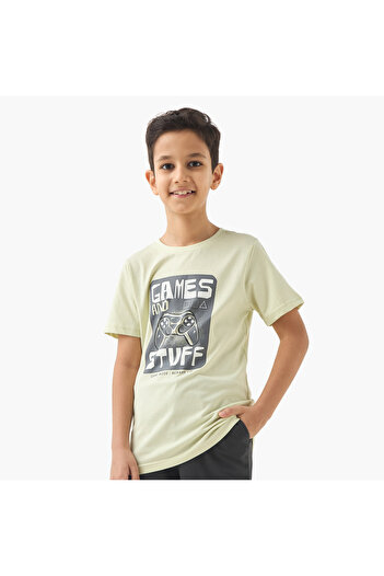 Juniors Gamer Print 3-Piece T-shirt and Shorts Set