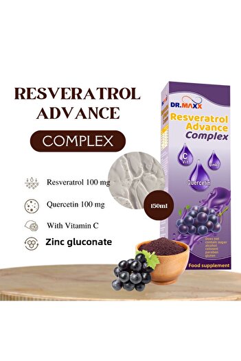 Dr. Maxx For your health Dr. Maxx Resveratrol Advance Complex - Supplement with Vitamin C, Zinc, Quercetin (150 ml)