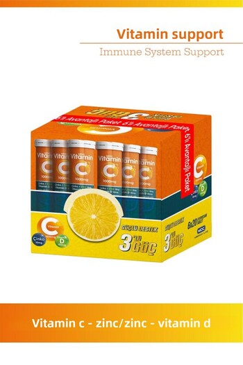MDC Vitamin C and D - 20 Effervescent Tablets 6 Stands