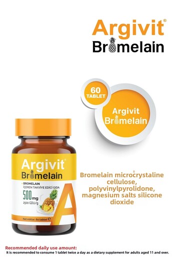 Argivit Supplementing Food Containing Bromelain 500 Mg 60 Tablets