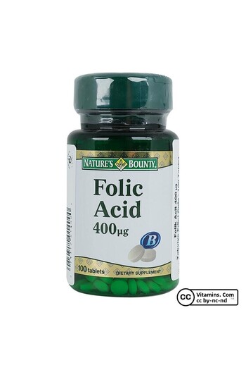 Nature's Bounty Folic Acid 400 Mcg 100 Tablets