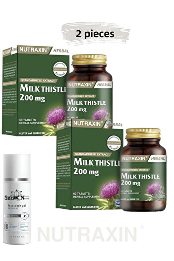 Nutraxin Milk Thistle Seed Extract - Milk Thistle 60 Tablets (2 (1 Pcs Facial Cleansing Gel) //set01414//