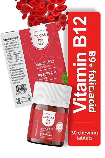 Erbatab Vitamin B12-Folic Acid B9-Methylcobalamin-Methylfolate