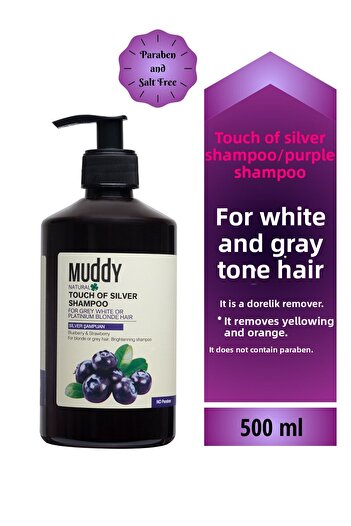 Muddy Gold Removal Purple Shampoo Touch of Silver Shampoo 500 ml Smp1