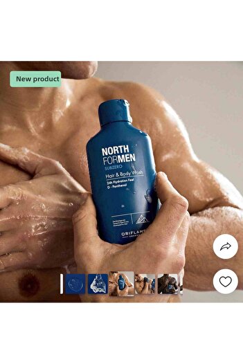 Oriflame North for Men Subzero New Hair and Body Shampoo