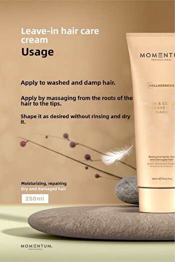 Momentum 250 ml Hair Care Mask - Leave-In Keratin and Collagen