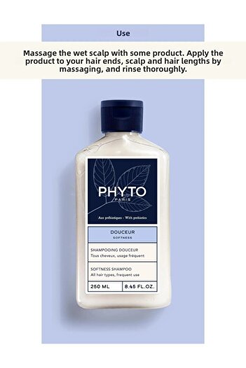Phyto Douceur Softness 250 ml Daily Care Shampoo - Natural Ingredients