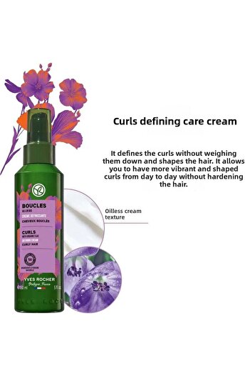 Yves Rocher Vegan Curl Defining Treatment Cream - for Curly and Wavy Hair, 150 ml