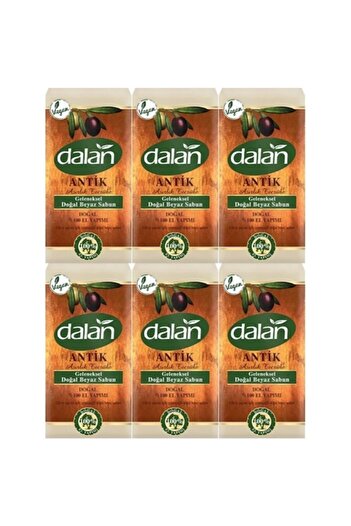 Dalan Antik Geleneksel El Yapımı Doğal Beyaz Sabun 900 Gr X 6 Adet